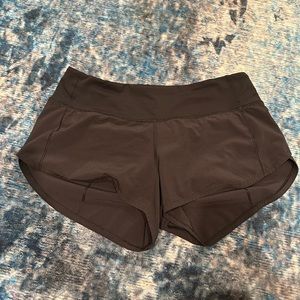 Black Lululemon Speed Up Low Rise Short